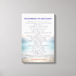 Lienzo The Supremacy Of Jesus Christ - Colossians 1:15-20
