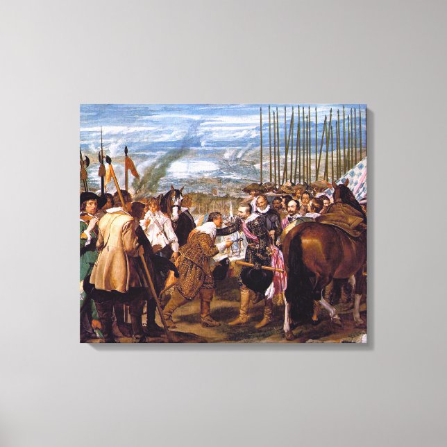 Lienzo The Surrender of Breda, fine art, (Anverso)