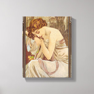 Lienzo The Times of the Day, Night's Rest, 1899 de Mucha