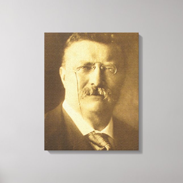 Lienzo THEODORE ROOSEVELT Retrato de Edward S. Curtis (Anverso)