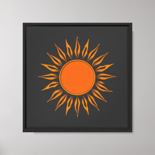 Lienzo This is a stylized graphic illustration of the sun