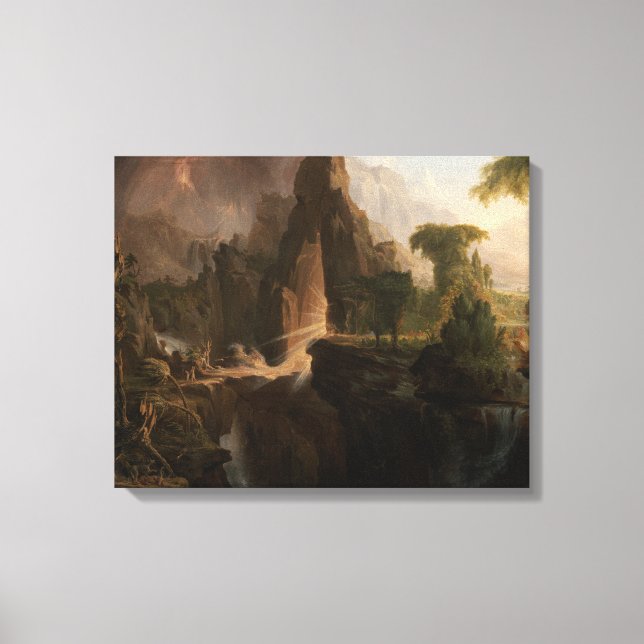 Lienzo Thomas Cole - Expulsión del Jardín del Edén (Anverso)