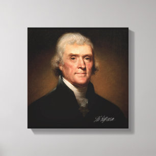 Lienzo Thomas Jefferson de Rembrandt Peale.Signature.