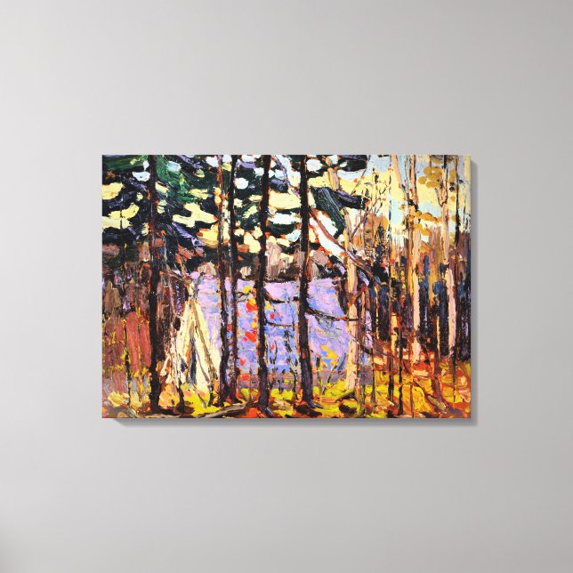 Lienzo Thomson - Campamento de artistas, Lago Canoe (Anverso)