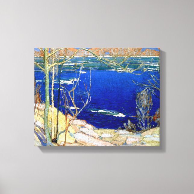 Lienzo Thomson - Hielo de primavera, bien, pintura popula (Anverso)