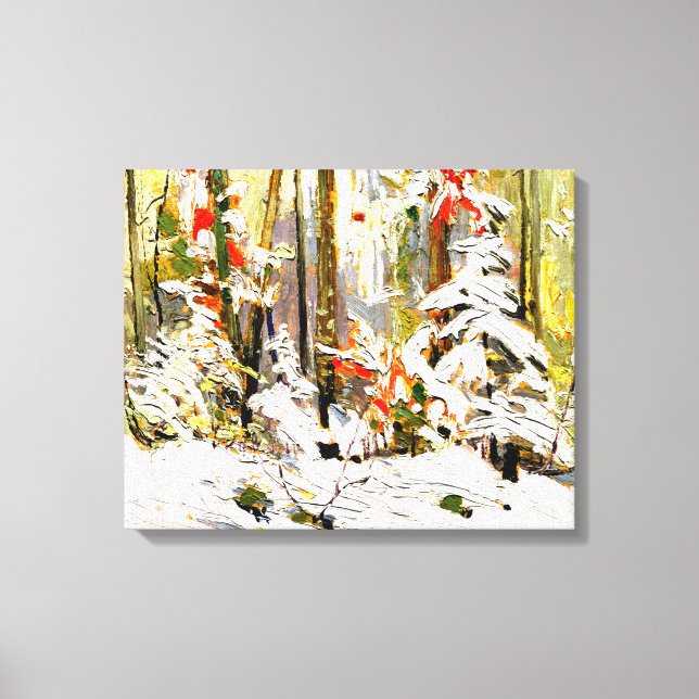 Lienzo Thomson - Interior de madera, Invierno (Anverso)