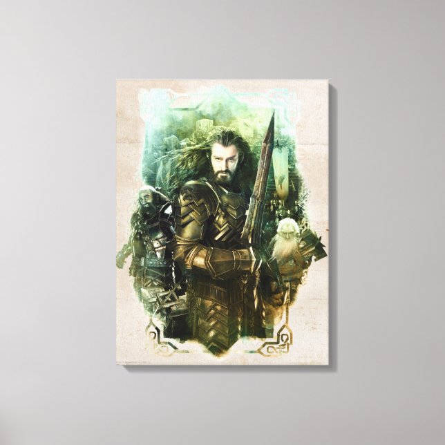 Lienzo THORIN OAKENSHIELD™, Dwalin, & Balin Graphic (Anverso)