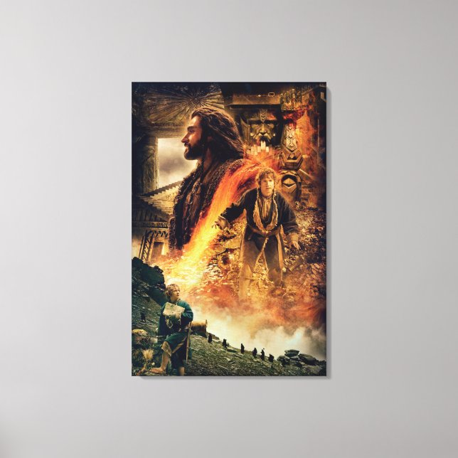 Lienzo THORIN OAKENSHIELD™ y BILBO BAGGINS™ en Erebor (Anverso)