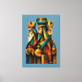 Lienzo Three Wise Men Abstract Nativity Art