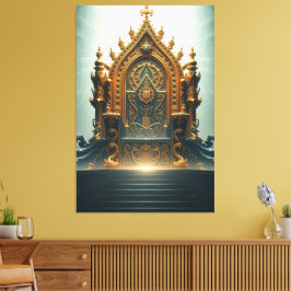 Lienzo „Thron der Götter – Sitz der himmlischen Macht“