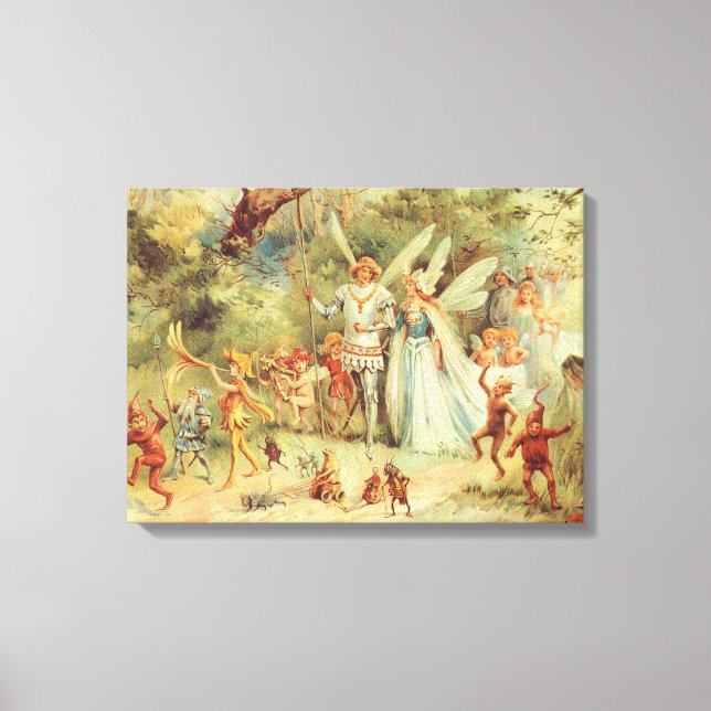 Lienzo Thumbelina y el príncipe Boda, cuentos de hadas ve (Anverso)