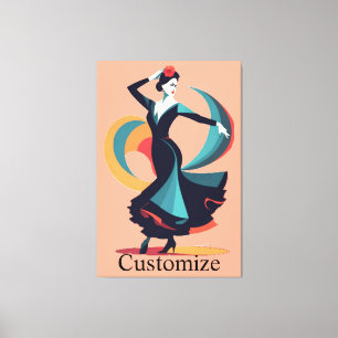 Lienzo Thunder_Cove, bailarina de flamenco