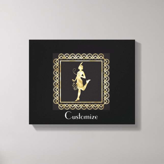 Lienzo Thunder_Cove, Chica de Flapper de 1920 (Anverso)