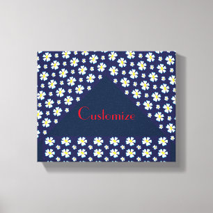 Lienzo Thunder_Cove de patrón de flor blanca