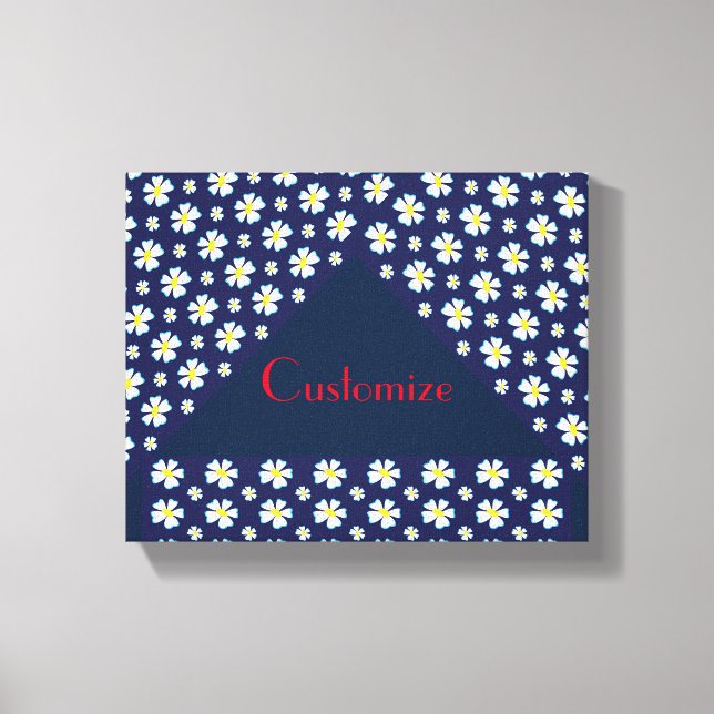 Lienzo Thunder_Cove de patrón de flor blanca (Anverso)