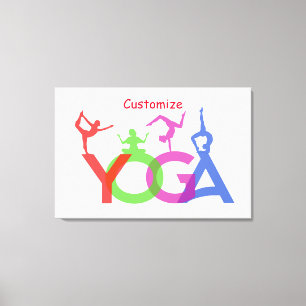 Lienzo Thunder_Cove: Siluetas de yoga envenenadas