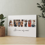Lienzo Tía Collage de fotos Canvas<br><div class="desc">Este es un lienzo fotográfico que explica la palabra AUNTIE junto con un mensaje personalizado. Este es el regalo perfecto para una tía por el día de la tía, su cumpleaños o Navidades.</div>