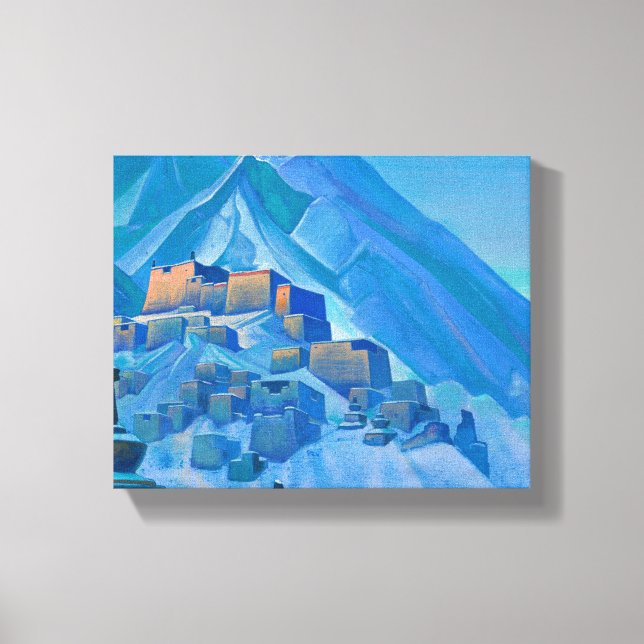 Lienzo Tíbet, Himalayas, 1933 por Nicholas Roerich (Anverso)