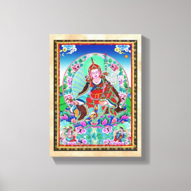 Lienzo Tibetano oriental de Guay thangka Padmasambhava (Anverso)
