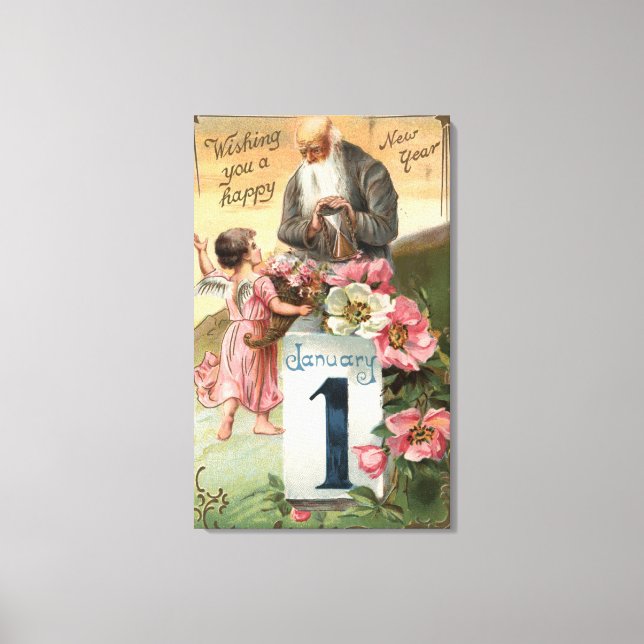 Lienzo Tiempo de Ángel y Padre # 2 (Anverso)