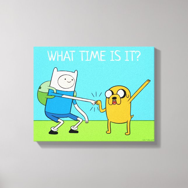 Lienzo Tiempo de aventura | Finn & Jake Fist Bump (Anverso)