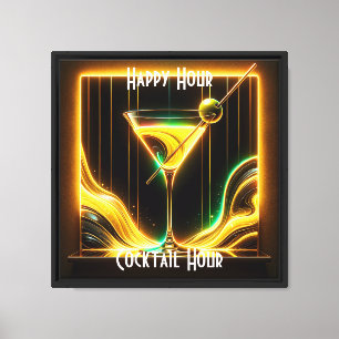 Lienzo Tiempo de Fiesta de moda Neon personalizado