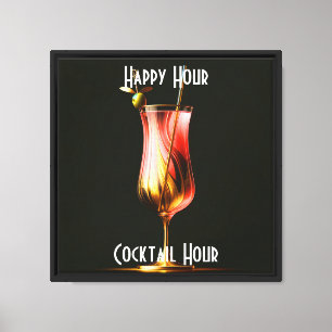 Lienzo Tiempo de fiesta Neon Moderno Personalizado