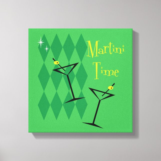Lienzo Tiempo Martini [estilo retro] (Anverso)
