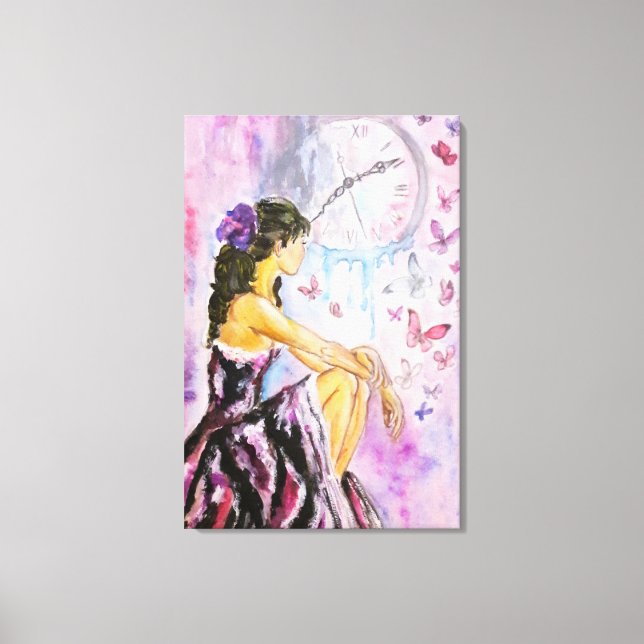 Lienzo Tiempo Perdido - Pintura Acuarela (Anverso)