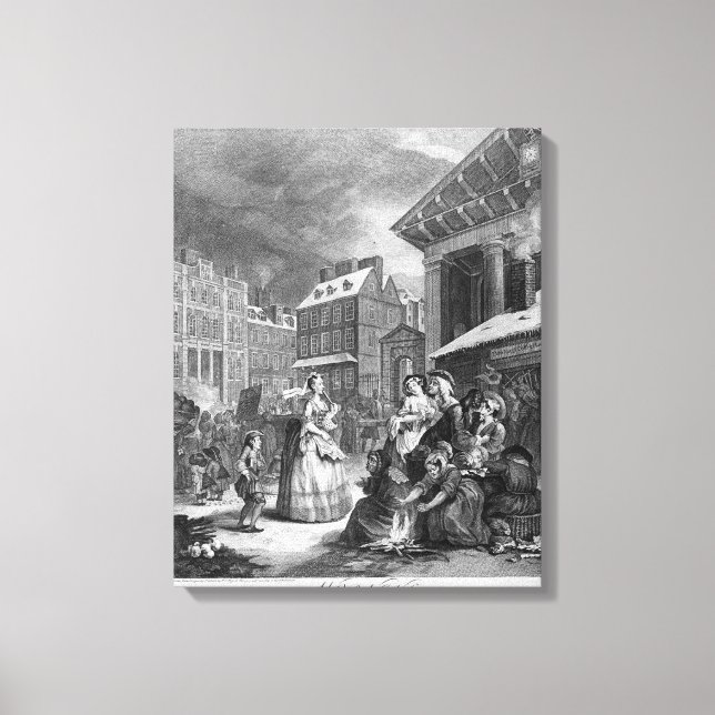 Lienzo Tiempos del día, mañana, 1738 (Anverso)