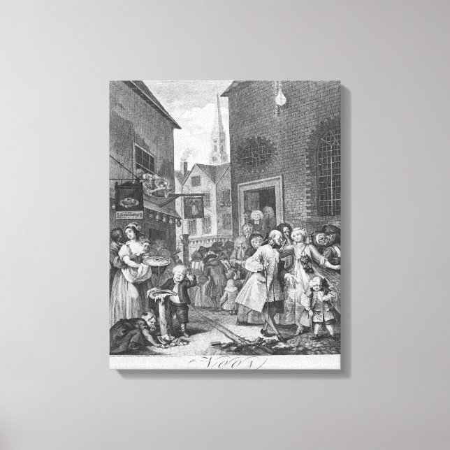 Lienzo Tiempos del día, mediodía, 1738 (Anverso)