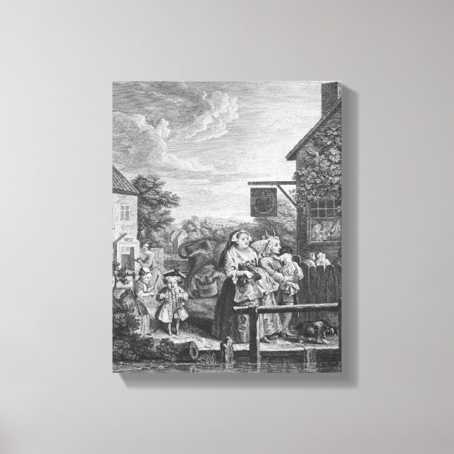 Lienzo Tiempos del día, noche, 1738 (Anverso)