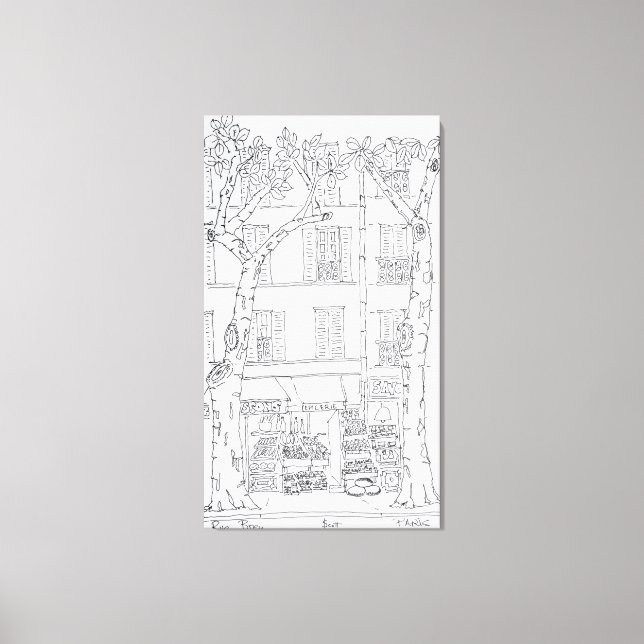 Lienzo Tienda de comestibles | Rue Brea, París, Francia (Anverso)