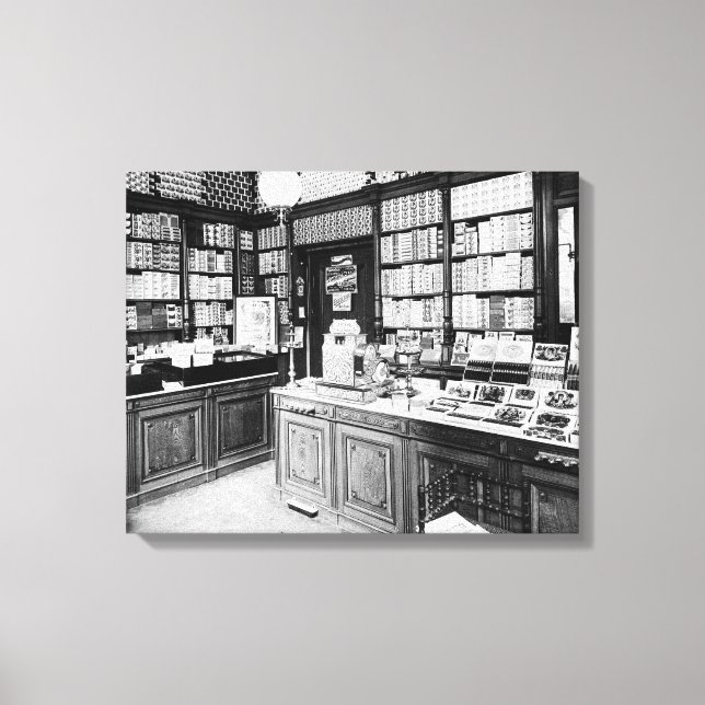 Lienzo Tienda de puros, 1895 (Anverso)