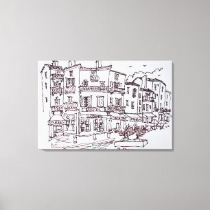 Lienzo Tiendas de Saint-Tropez Riviera francesa, Franci