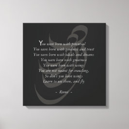 Lienzo Tienes alas sabiduría de Rumi