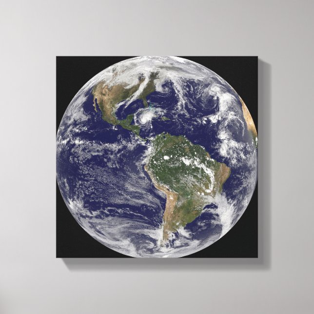 Lienzo Tierra completa que muestra el huracán Paloma (Anverso)