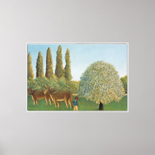 Lienzo Tierra de pastoreo (El Pastizal), Henri Rousseau,