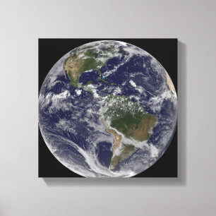 Lienzo Tierra llena que muestra Norteamérica y Amer del