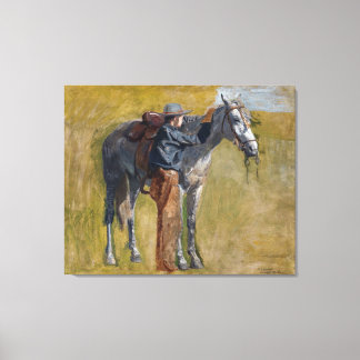 Lienzo Tierras baldías americanas: vaquero del viejo oest