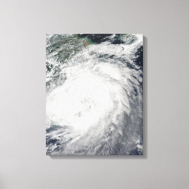 Lienzo Tifón Morakot sobre China (Anverso)