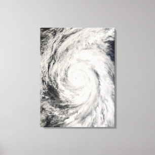 Lienzo Tifón Rammasun en el mar filipino