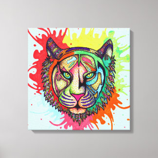 Lienzo Tigre arcoiris