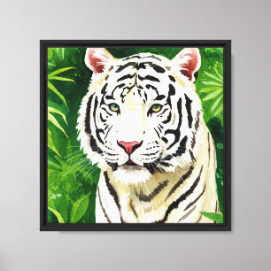 Lienzo Tigre blanco