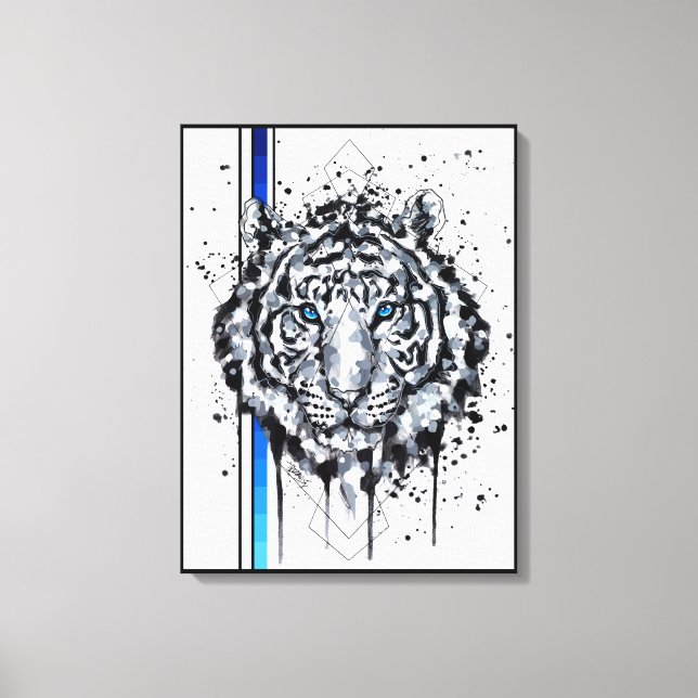 Lienzo Tigre blanco (Anverso)