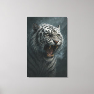 Lienzo Tigre Blanco de Fantasía – Serie Aura Mística