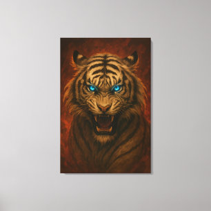 Lienzo Tigre Blanco de Fantasía – Serie Aura Mística