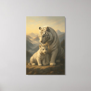 Lienzo Tigre Blanco – Guardián de la Luz – ManJiangHong A