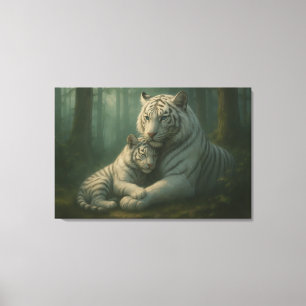 Lienzo Tigre Blanco – Guardián de la Luz – ManJiangHong A