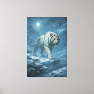 Lienzo Tigre Blanco Helado Emperador del Reino Congelad